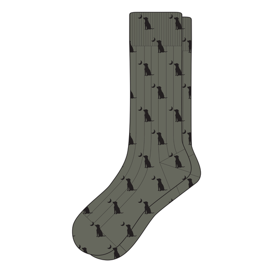 Dress Socks - Olive Dog & Moon