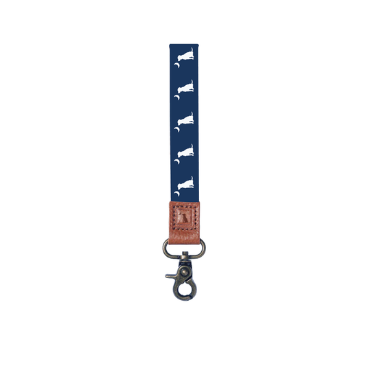Wrist Lanyard - Navy Dog & Moon