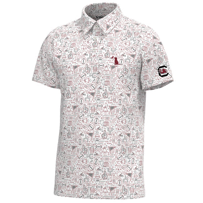 South Carolina Game Day Dirty Myrtle Polo - Garnet/Black