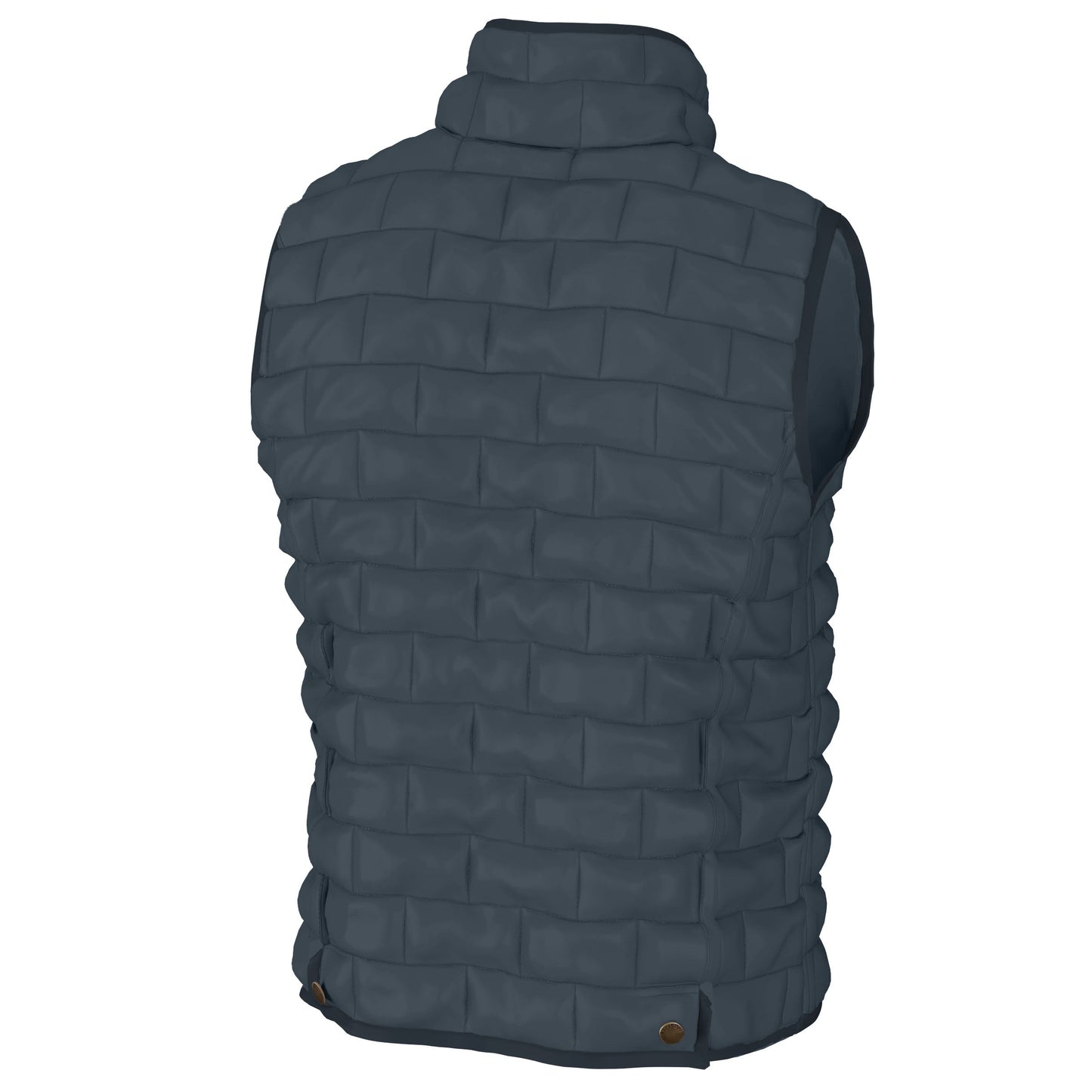 Brick Quilted Vest - Coffee