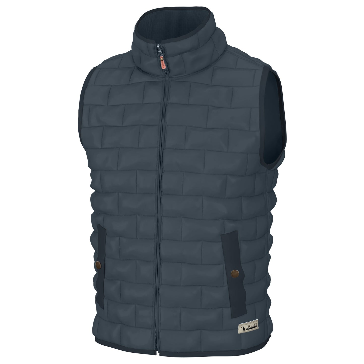 Brick Quilted Vest - Coffee