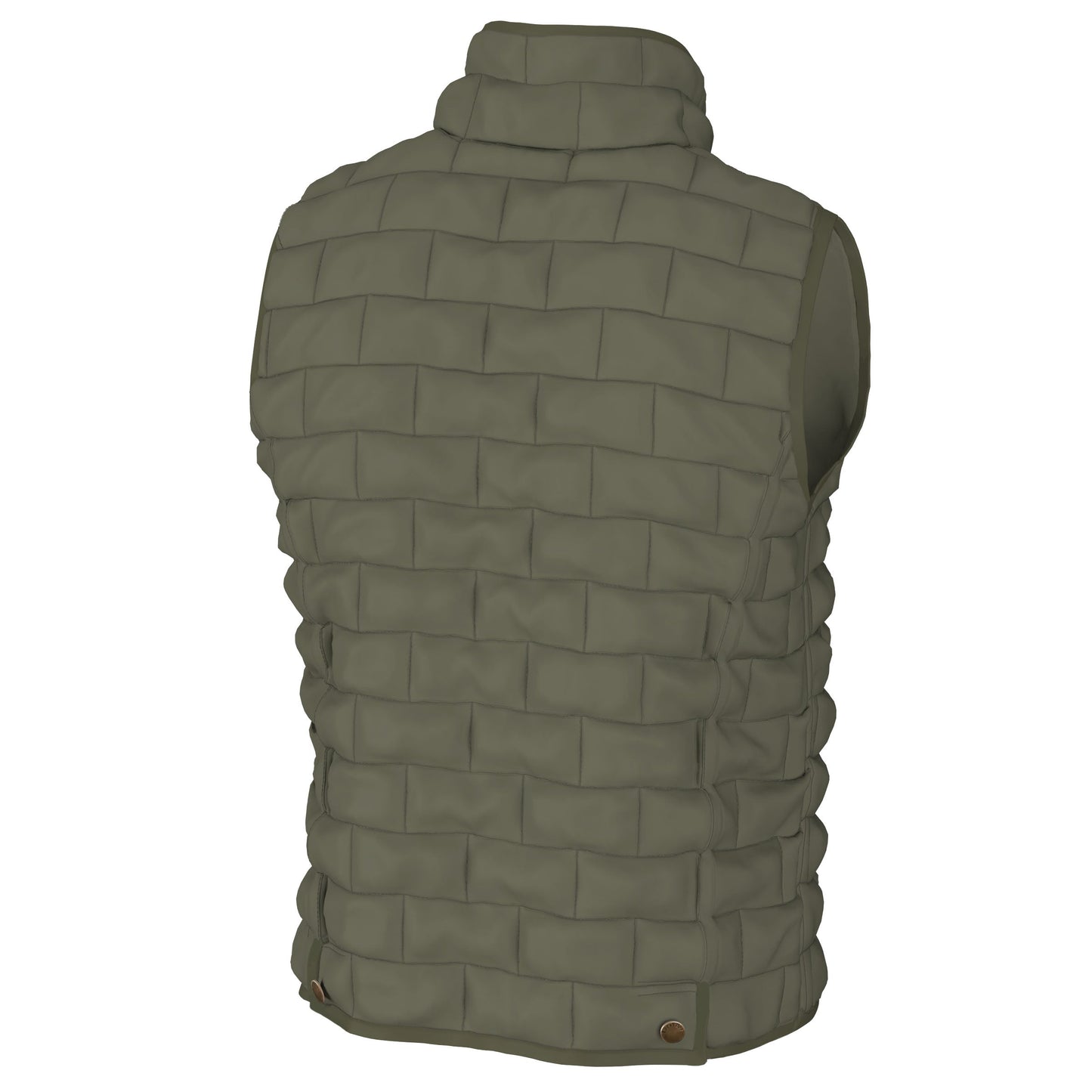 Brick Quilted Vest - Charcoal