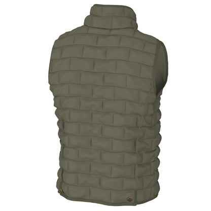 Brick Quilted Vest - Charcoal