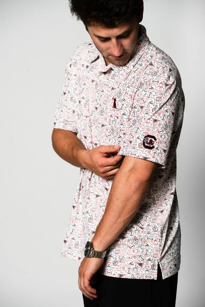 South Carolina Game Day Dirty Myrtle Polo - Garnet/Black
