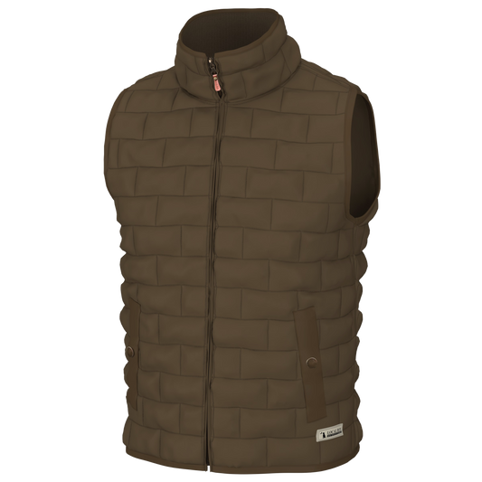 Brick Quilted Vest - Mocha
