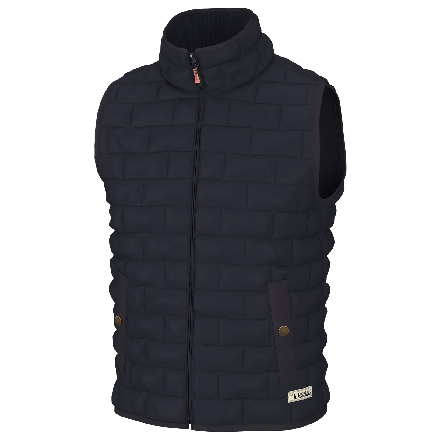 Brick Quilted Vest - Navy