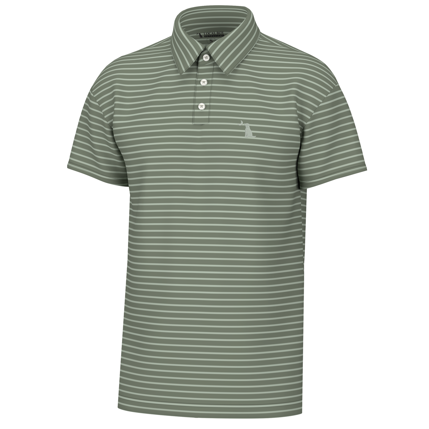 Edisto Polo - Teal/Light Gray