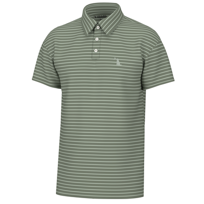 Edisto Polo - Teal/Light Gray