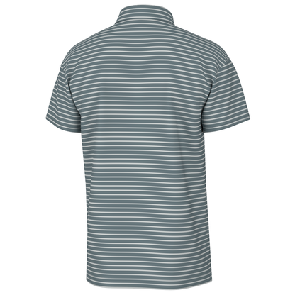 Edisto Polo - Teal/Light Gray
