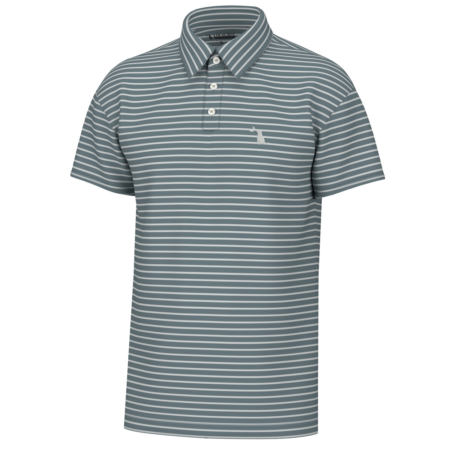 Edisto Polo - Teal/Light Gray