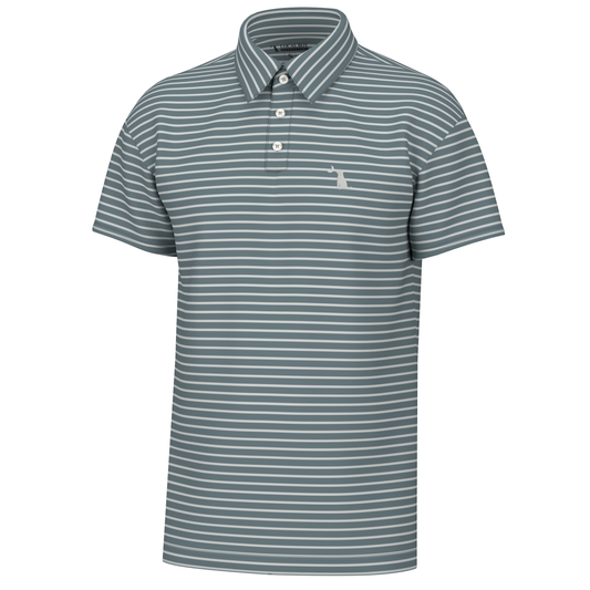 Edisto Polo - Teal/Light Gray