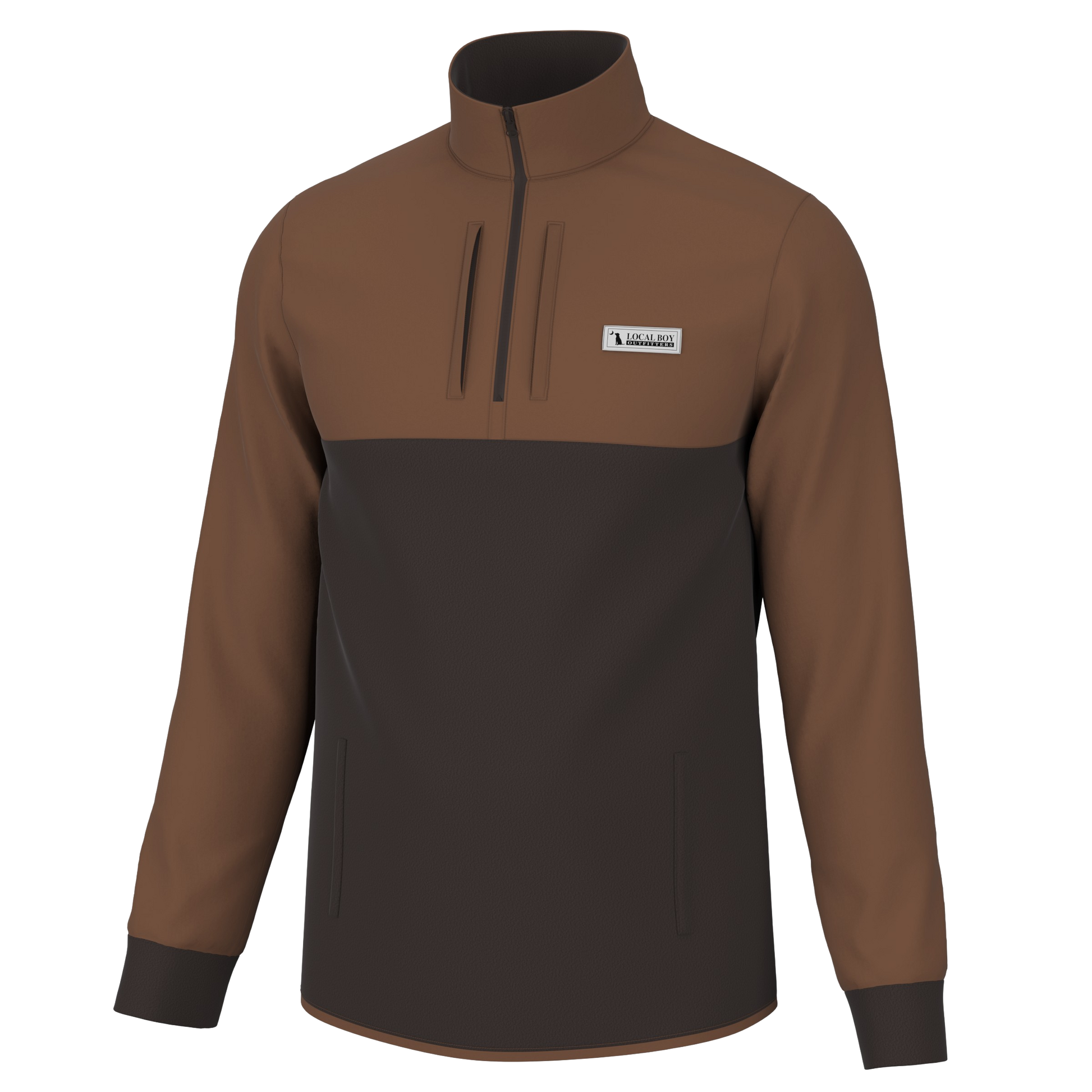 Local Boy Outfitters Fielder Quarter Zip Pullover Clay L
