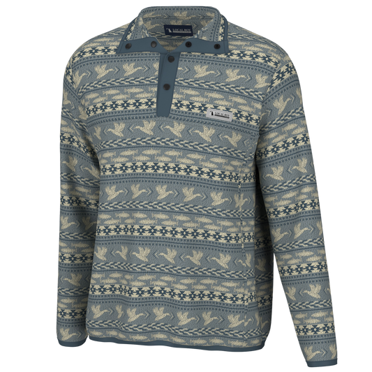 Printed Quarter Snap - Fish & Duck Aztec
