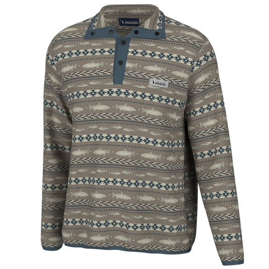 Printed Quarter Snap - Fish Aztec
