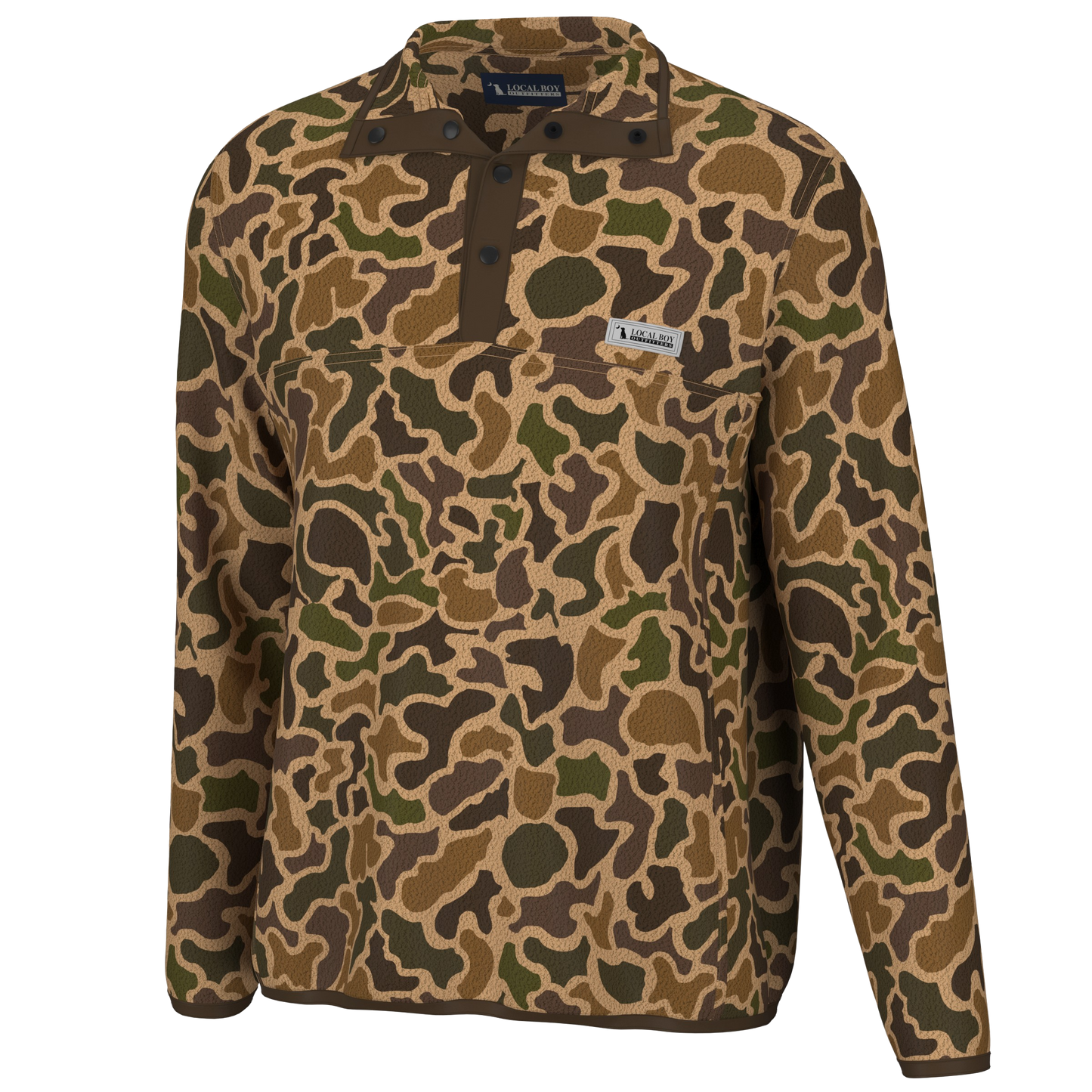 Printed Quarter Snap - Old School Camo
