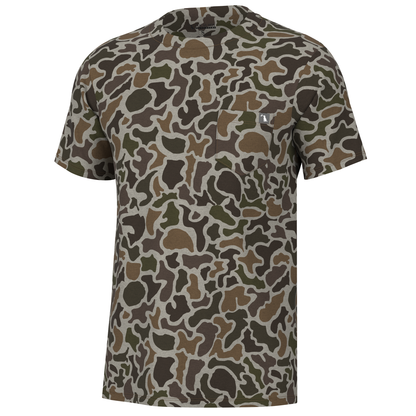 S/S Heather-Blend Crew - Pine