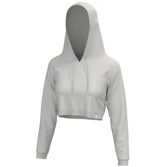 LG Velvet Fleece Cropped Hoodie - Light Sand
