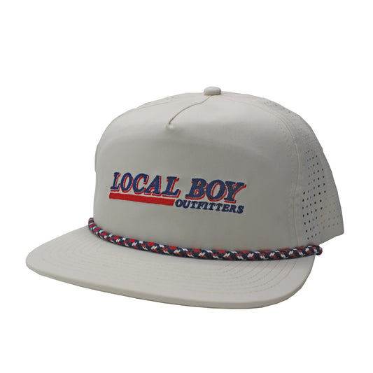 Retro Latte Perforated Flat Brim Hat