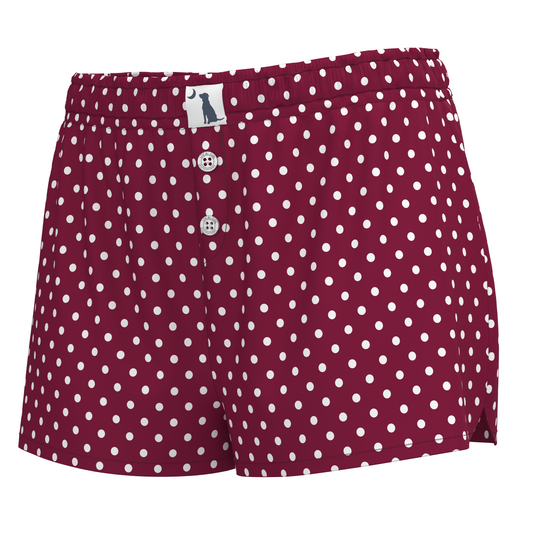 Local Girl Boxer Shorts - Berry Polka Dot