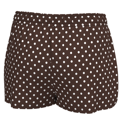 Local Girl Boxer Shorts - Espresso Polka Dot