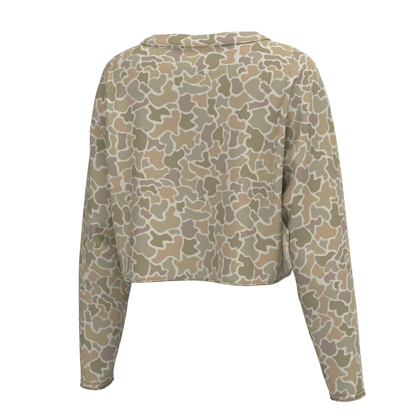Local Girl Youth Boxy Crop Long Sleeve T-Shirt - Forest Camo Desert