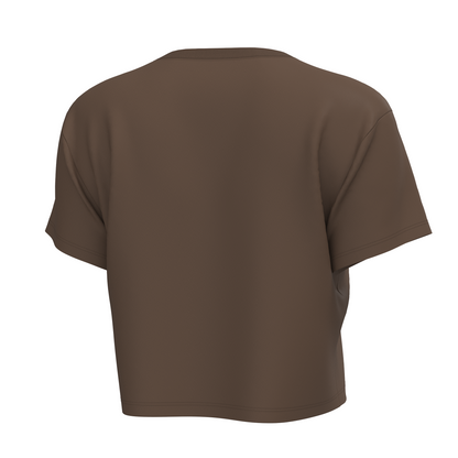 Youth Local Girl Farmhand Graphic Crop T-Shirt - Espresso