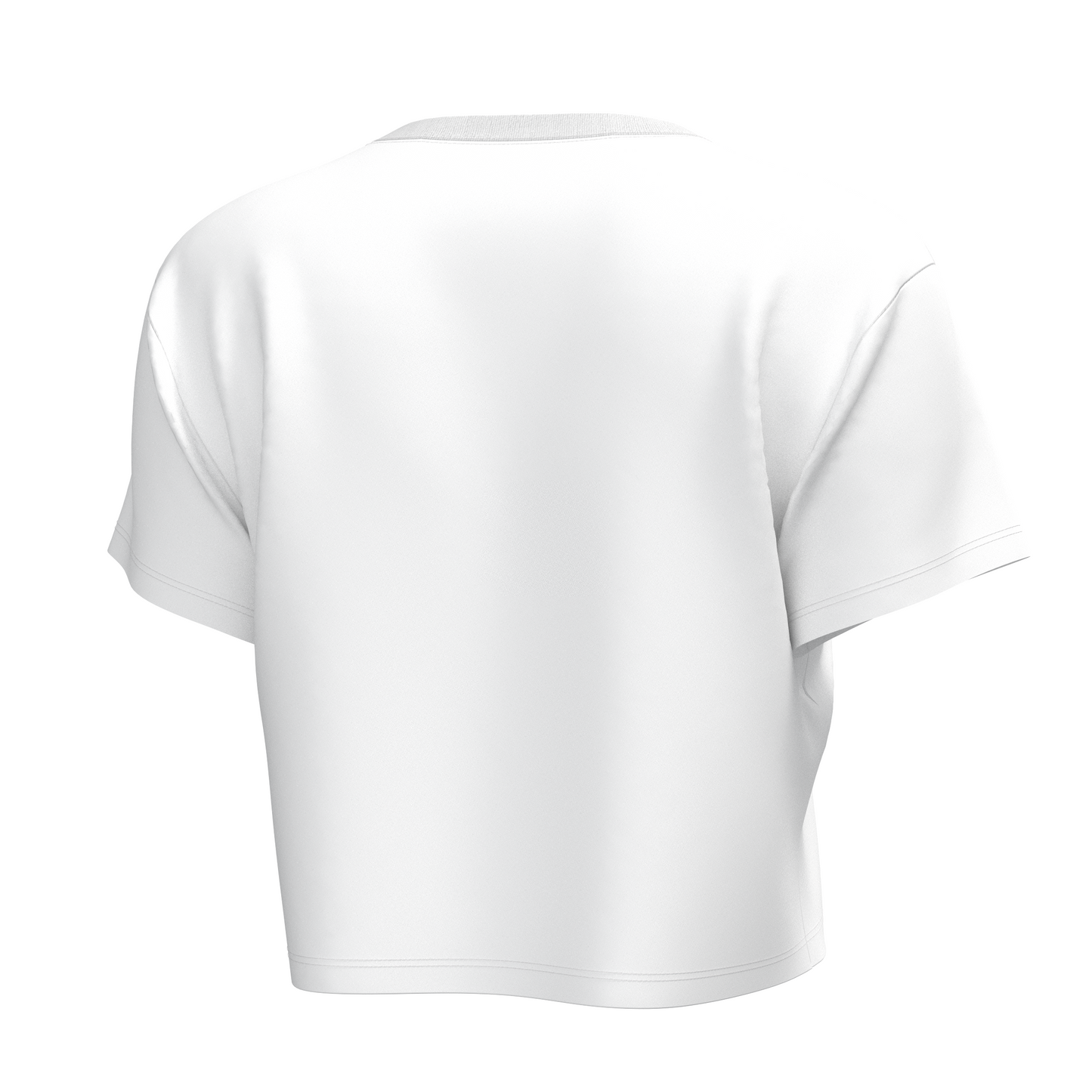 Local Girl Stamp Graphic Crop T-Shirt - White
