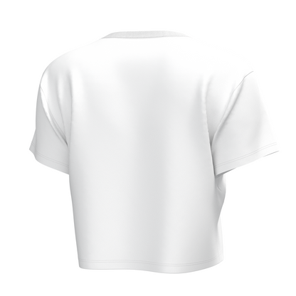 Youth Local Girl Stamp Graphic Crop T-Shirt - White