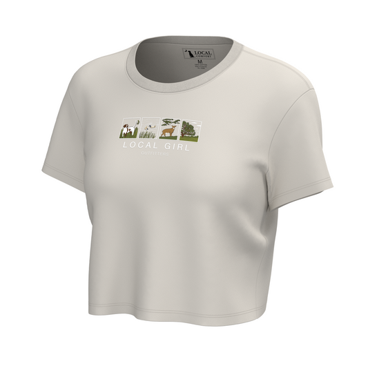 Youth Local Girl In the Wild Graphic Crop T-Shirt - Silver