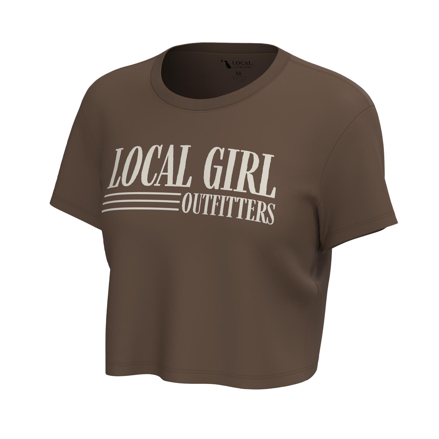 Youth Local Girl Farmhand Graphic Crop T-Shirt - Espresso