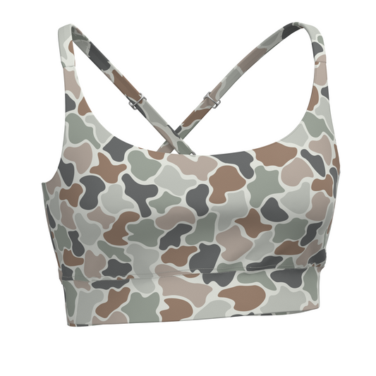 Local Girl Sports Bra 2.0 - Forest Camo Flora
