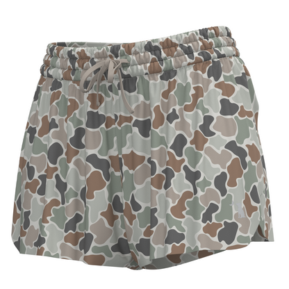 Youth Local Girl Petal Shorts - Forest Camo Flora