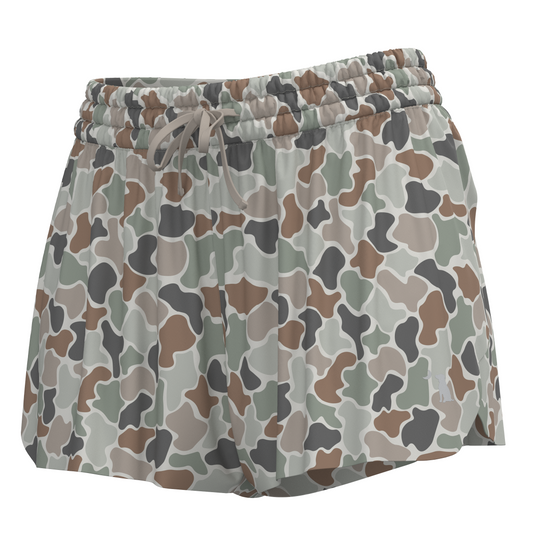 Youth Local Girl Petal Shorts - Forest Camo Flora