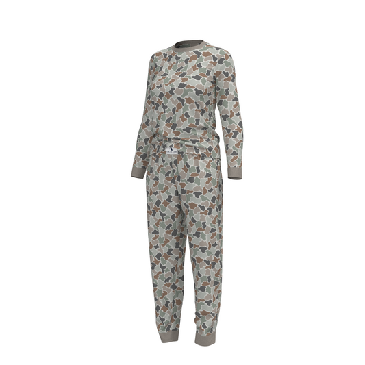 Local Girl Youth Pajama Set - Forest Camo Flora