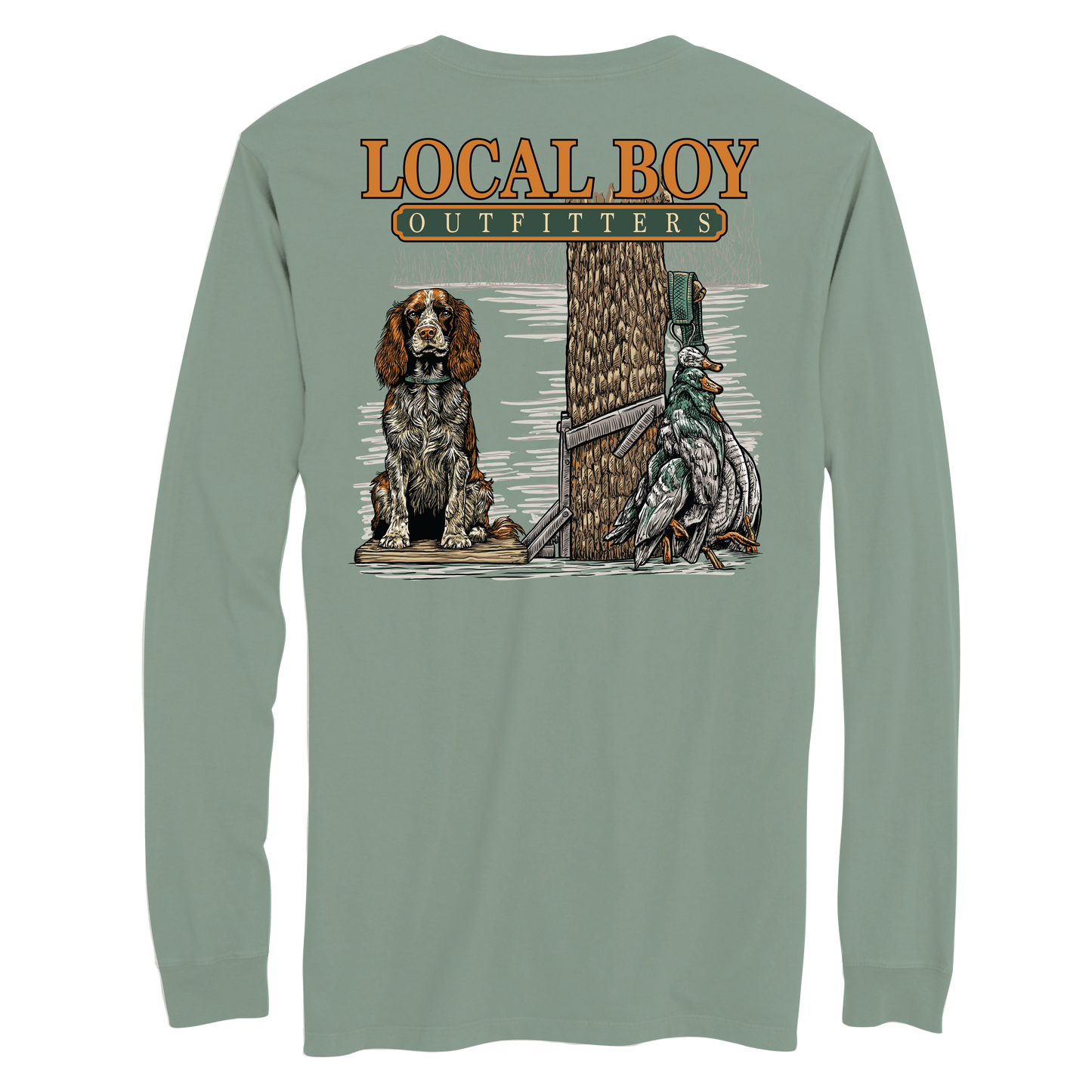 Youth Spaniel Stand Long Sleeve T-Shirt - Bay