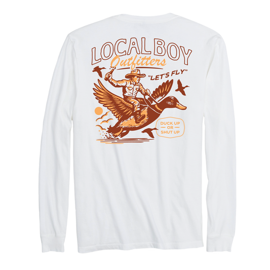 Duck Up Long Sleeve T-Shirt - White
