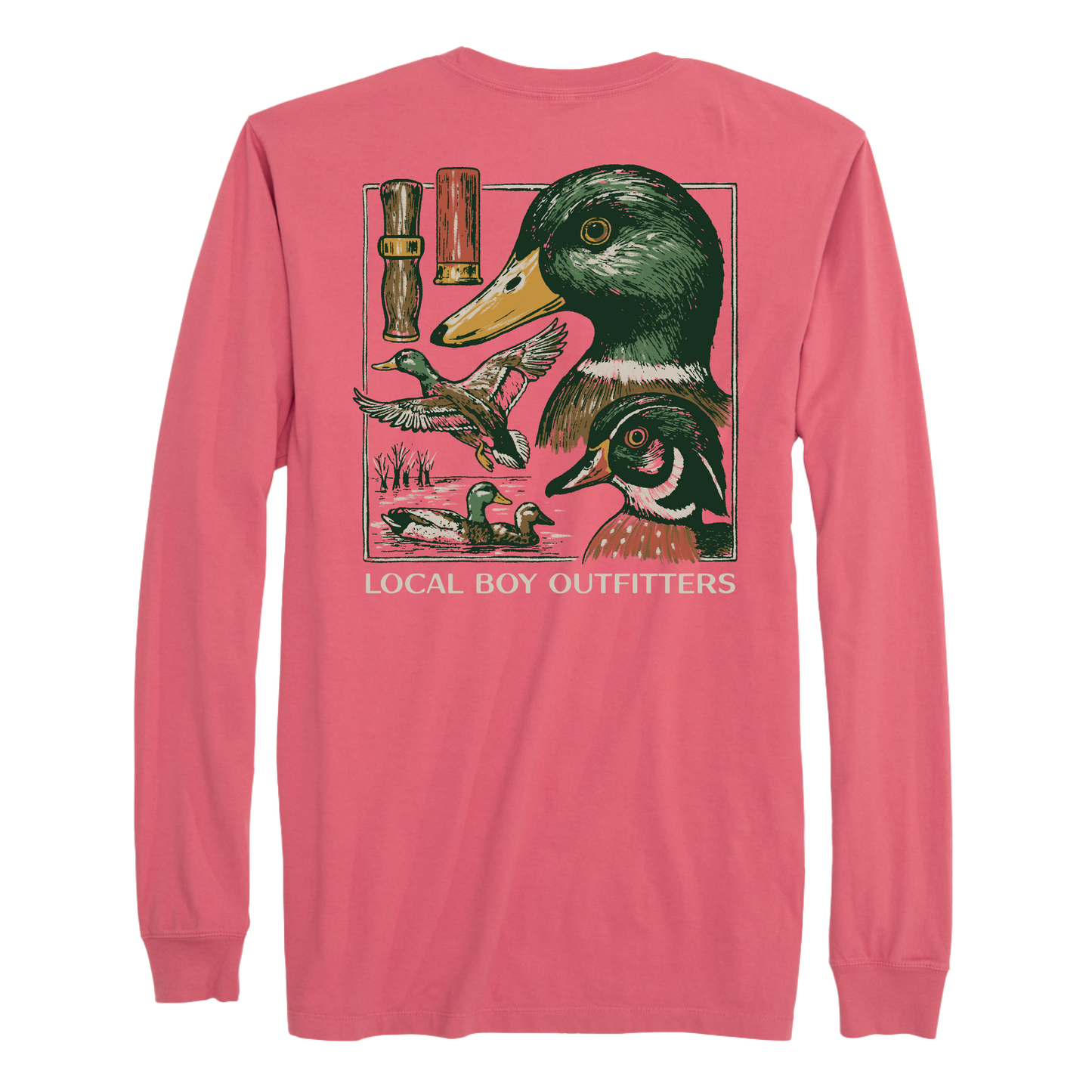 Youth Duck Species Long Sleeve T-Shirt - Brick