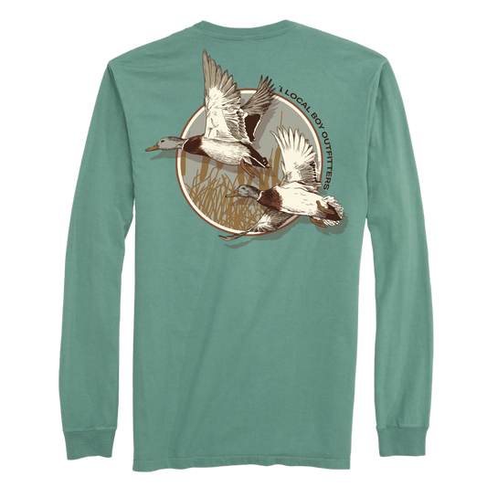 Mallard Pair Long Sleeve T-Shirt - Light Green
