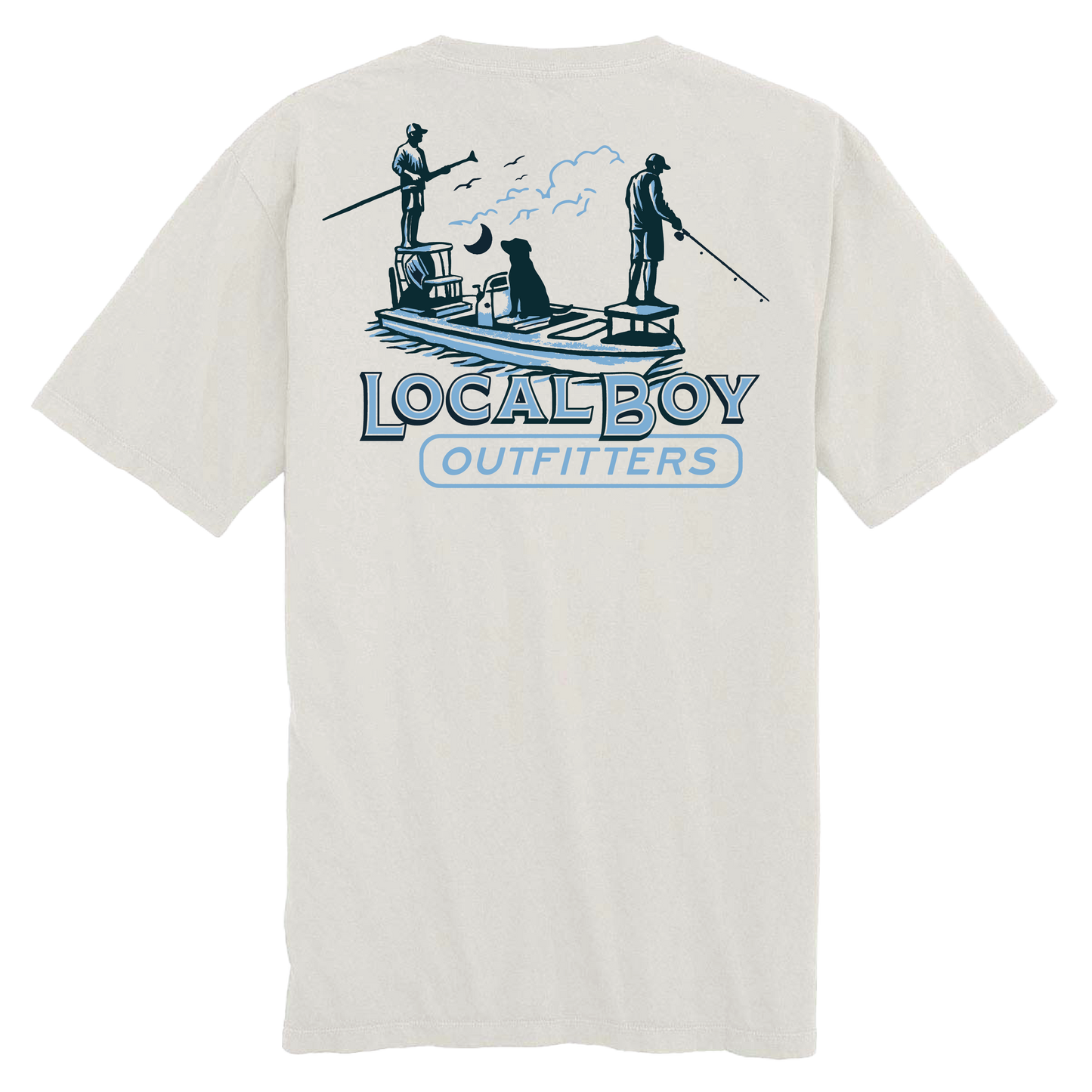Flat Fishin' T-Shirt - Silver