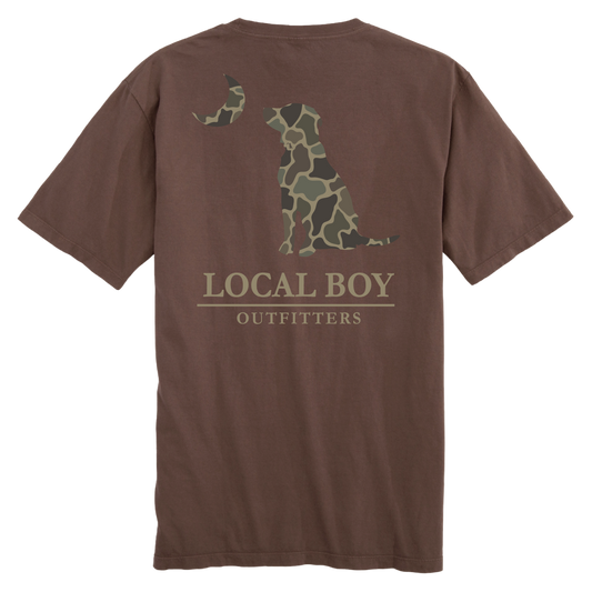 Brush Camo Dog & Moon T-Shirt - Espresso