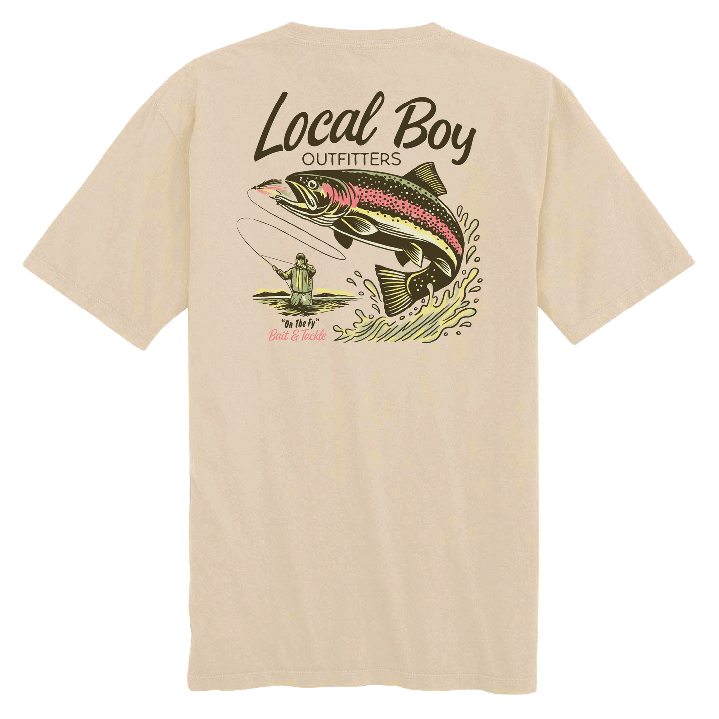 Trout Fly T-Shirt - Latte