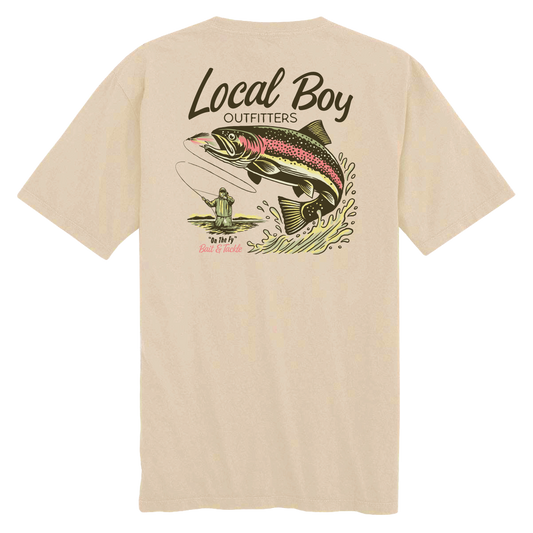 Trout Fly T-Shirt - Latte