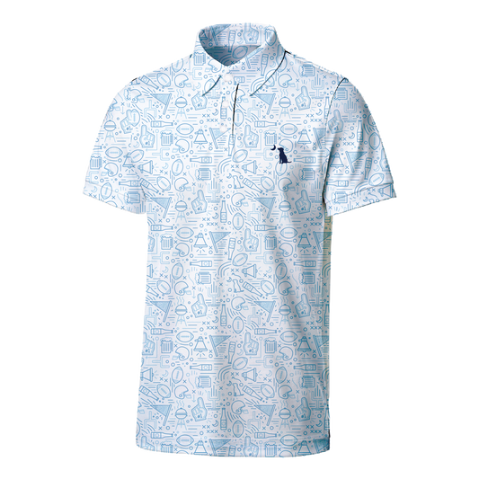 Collegiate Game Day Dirty Myrtle Polo - Carolina Blue