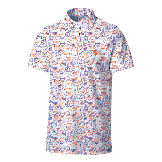 Collegiate Game Day Dirty Myrtle Polo - Orange/Purple