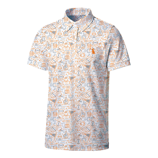 Collegiate Game Day Dirty Myrtle Polo - Big Orange/Gray