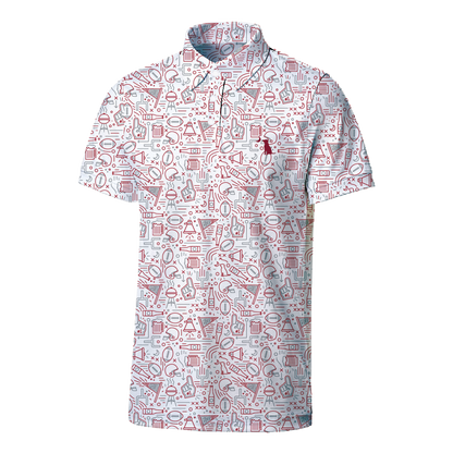 Collegiate Game Day Dirty Myrtle Polo - Crimson/Gray