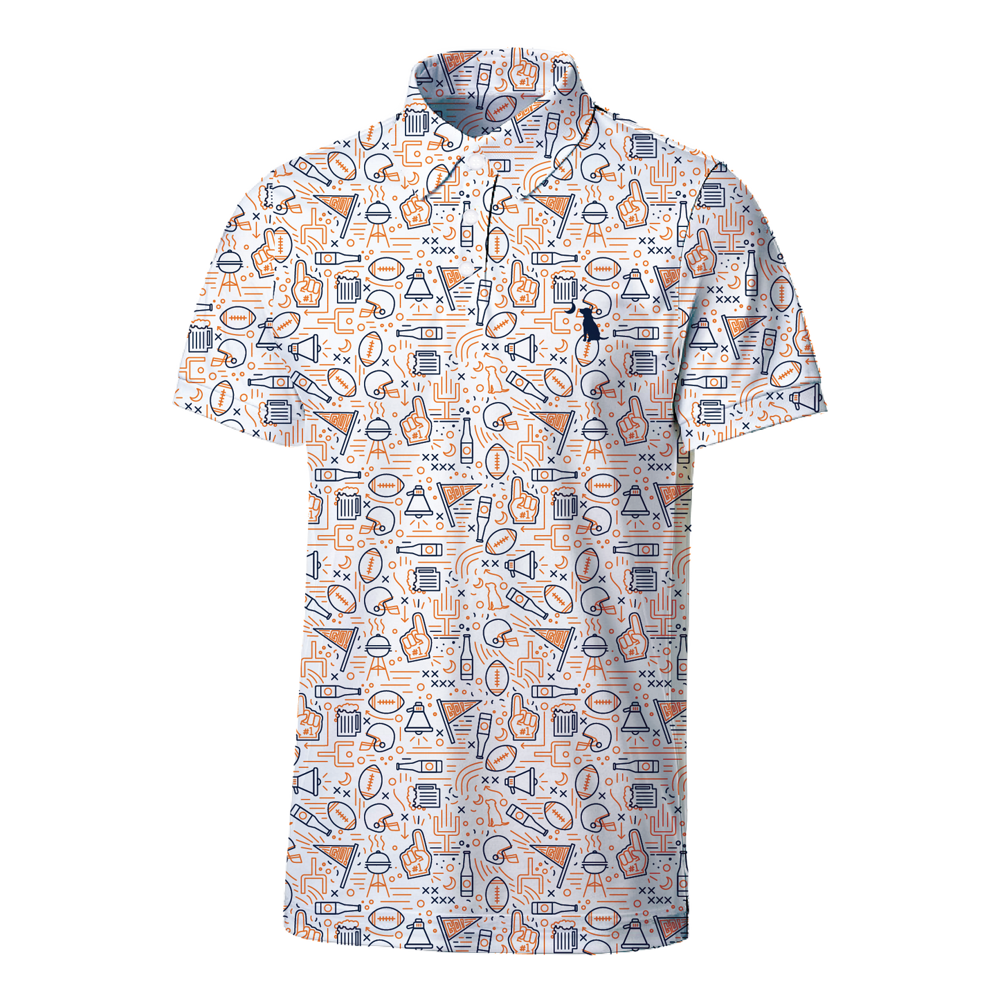 Collegiate Game Day Dirty Myrtle Polo - Navy/Orange