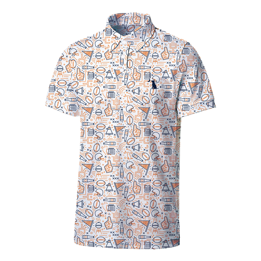 Collegiate Game Day Dirty Myrtle Polo - Navy/Orange