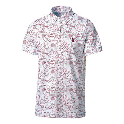 Collegiate Game Day Dirty Myrtle Polo - Maroon/Light Gray