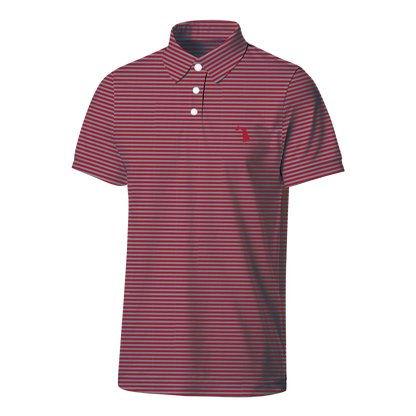 Collegiate Palms Polo - Crimson/Gray